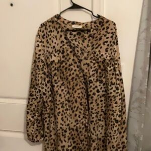 Cheeta print blouse